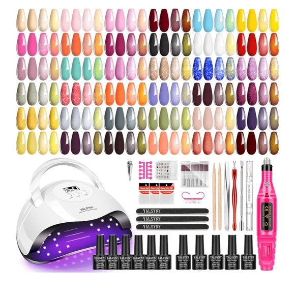 Other - Nail Art Kit with LED Lamp and Drill - Pink